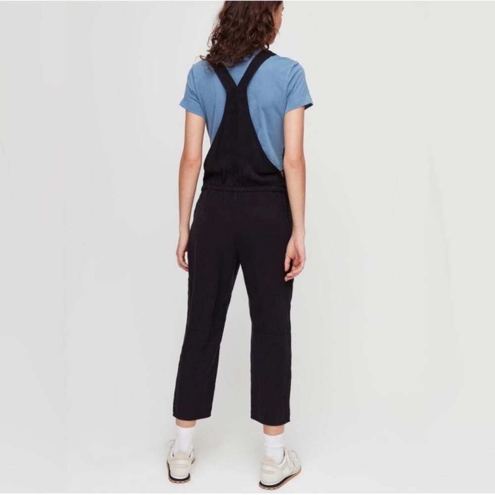 Aritzia Wilfred Free Valletta Overalls Cropped Twill Black Size Small - Picture 9 of 12